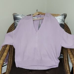 ASTR Lilac V-Neck Women's Sweater